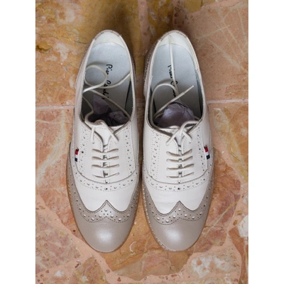 Pre-owned Pierre Cardin Beige Leather Lace Ups