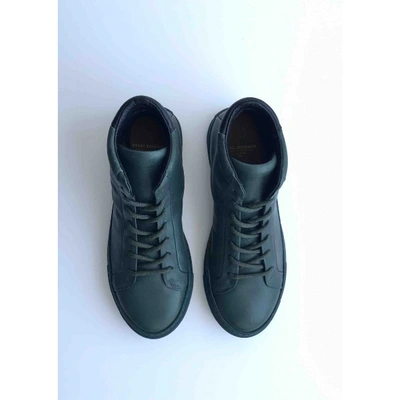 Pre-owned Royal Republiq Green Leather Trainers