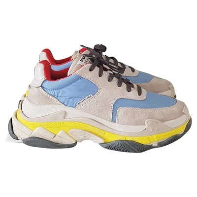 Pre-owned Balenciaga Triple S Cloth Trainers In Multicolour