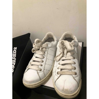Pre-owned Dsquared2 White Leather Trainers