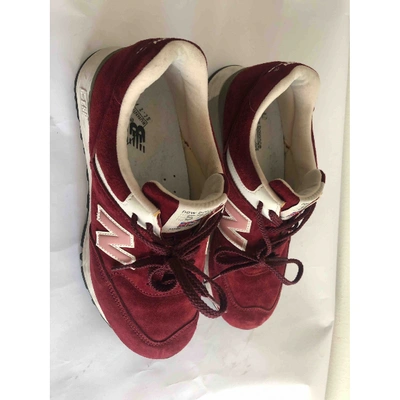 Pre-owned New Balance Trainers In Burgundy