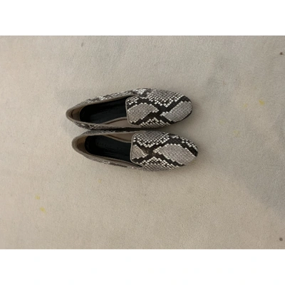 Pre-owned Barbara Bui Leather Ballet Flats In Grey