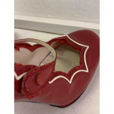 Pre-owned Luisa Beccaria Patent Leather Heels In Red