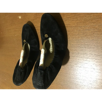 Pre-owned Gucci Ballet Flats In Black