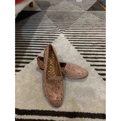 Pre-owned Sam Edelman Glitter Flats In Pink