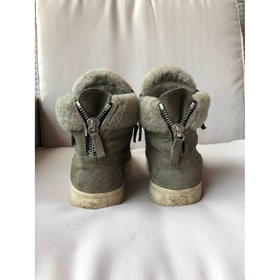 Pre-owned Giuseppe Zanotti Nicki Trainers In Khaki