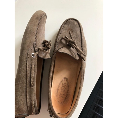 Pre-owned Tod's Leather Mules & Clogs In Beige