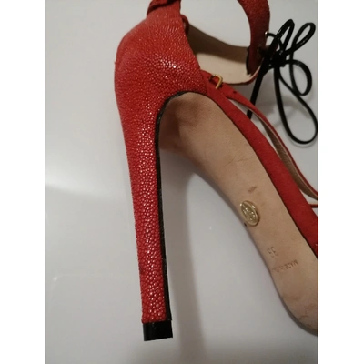 Pre-owned Emilio Pucci Leather Sandals In Red