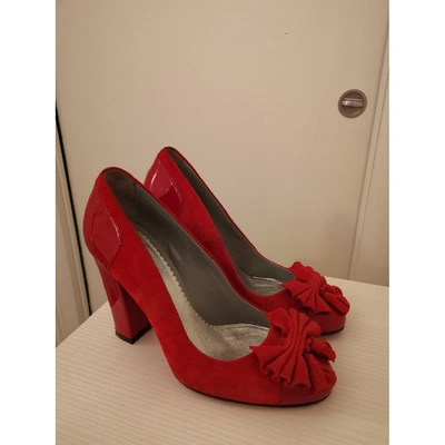 Pre-owned Romeo Gigli Leather Heels In Red