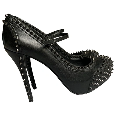 Pre-owned Pierre Balmain Leather Heels In Black