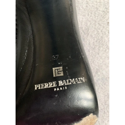 Pre-owned Pierre Balmain Leather Heels In Black