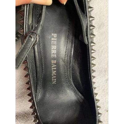 Pre-owned Pierre Balmain Leather Heels In Black