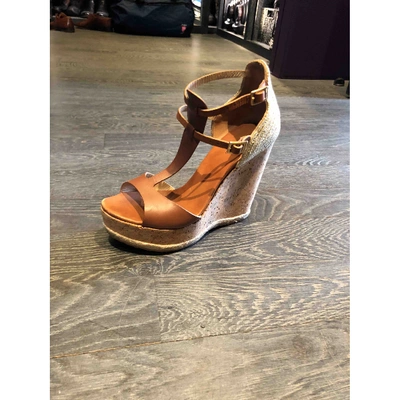 Pre-owned Jimmy Choo Brown Leather Sandals