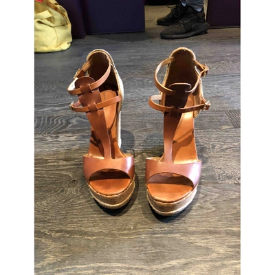 Pre-owned Jimmy Choo Brown Leather Sandals