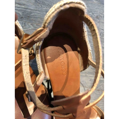 Pre-owned Jimmy Choo Brown Leather Sandals