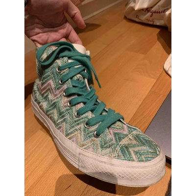 Pre-owned Missoni Tweed Trainers In Multicolour