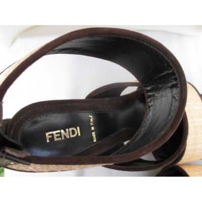 Pre-owned Fendi Sandals In Brown