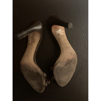Pre-owned Alberta Ferretti Leather Sandals In Brown