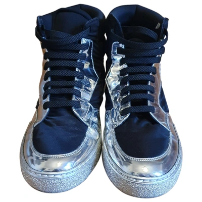 Pre-owned Bruno Bordese Leather Trainers In Silver
