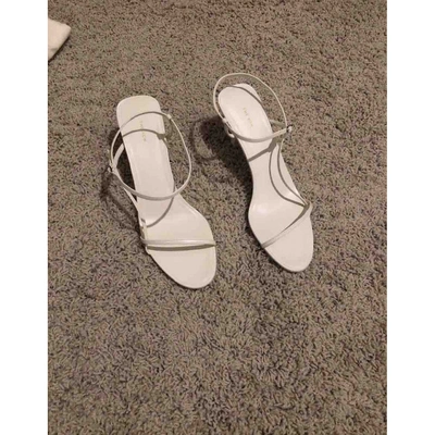 Pre-owned The Row Bare Leather Sandal In White