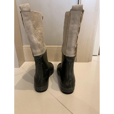 Pre-owned Ludwig Reiter Wellington Boots In Green