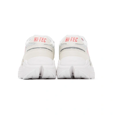 Shop Junya Watanabe White And Pink Hi-tec Edition Synthetic Leather Sneakers In 4 White Pin