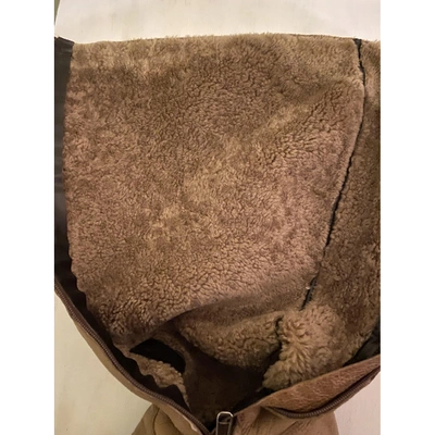 Pre-owned Jil Sander Camel Shearling Boots