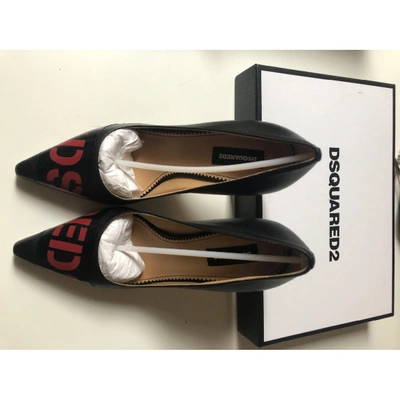 Pre-owned Dsquared2 Black Leather Heels