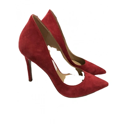 Pre owned Michael Kors Red Suede Heels ModeSens
