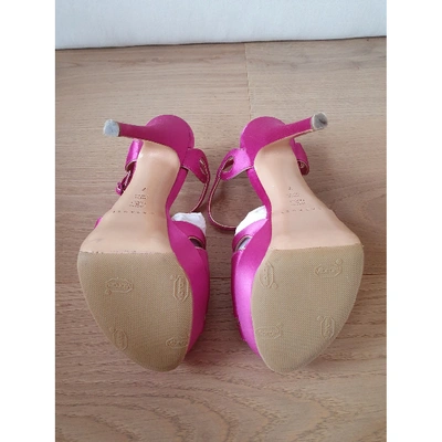 Pre-owned Casadei Cloth Sandals In Pink