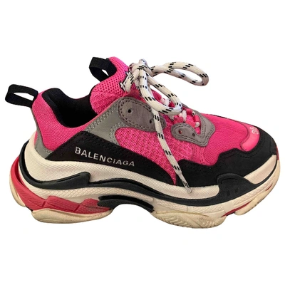 Pre-owned Balenciaga Pink Cloth Trainers