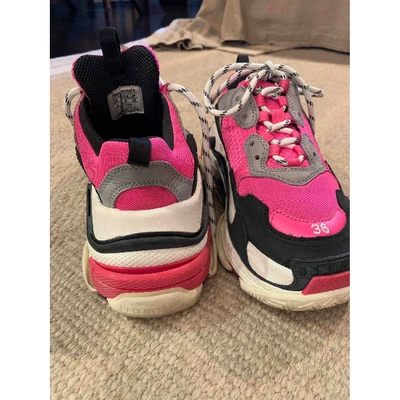 Pre-owned Balenciaga Pink Cloth Trainers