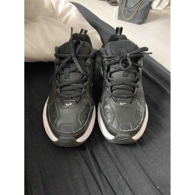 Pre-owned Nike M2k Tekno Leather Trainers In Black