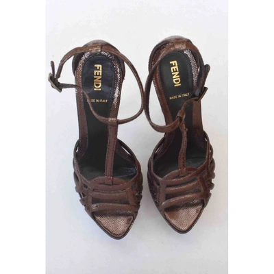 Pre-owned Fendi Leather Sandals