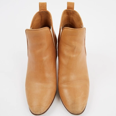 Pre-owned Chloé Leather Boots In Beige