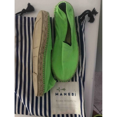Pre-owned Manebi Cloth Espadrilles In Green