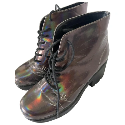Pre-owned Topshop Boots In Metallic