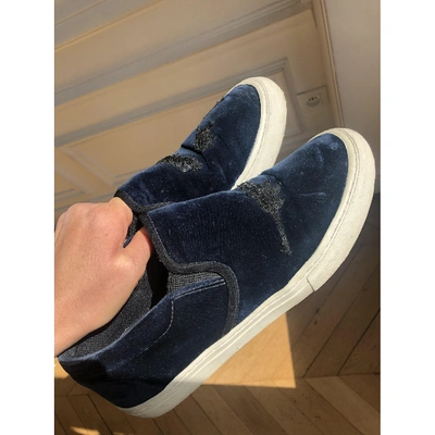 Pre-owned Marc Jacobs Blue Velvet Trainers