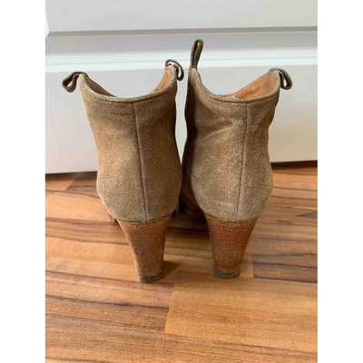 Pre-owned Isabel Marant Étoile Beige Suede Ankle Boots