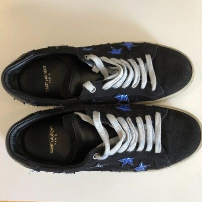 Pre-owned Saint Laurent Court Trainers In Black