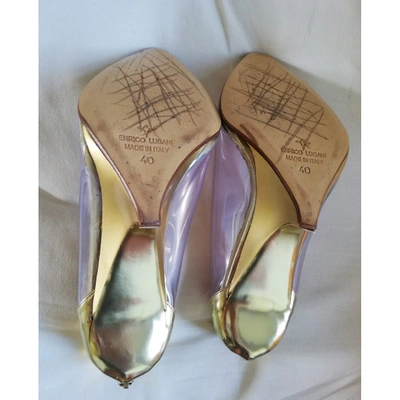 Pre-owned Francesco Scognamiglio Patent Leather Heels In Gold