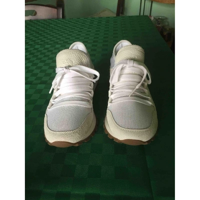 Pre-owned Brunello Cucinelli White Cloth Trainers