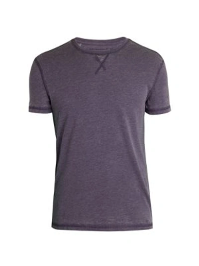 Shop John Varvatos Burnout Crewneck T-shirt In Purple Rain