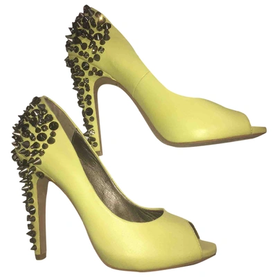 Pre-owned Sam Edelman Leather Heels In Yellow