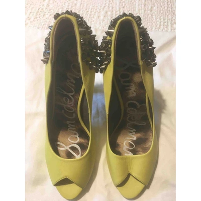 Pre-owned Sam Edelman Leather Heels In Yellow