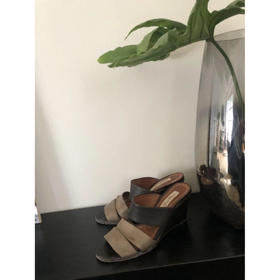 Pre-owned Humanoid Camel Leather Sandals