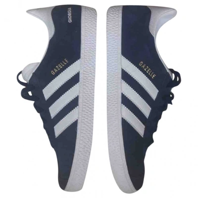 Pre-owned Adidas Originals Gazelle Blue Cloth Trainers