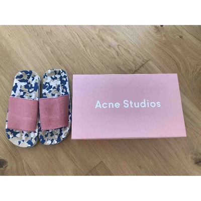 Pre-owned Acne Studios Pink Polyester Sandals