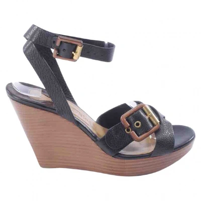 CHLOÉ Pre-owned Leather Sandals In Black