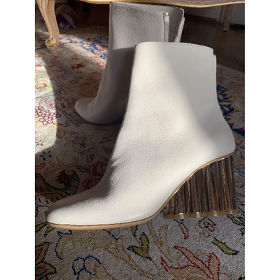 Pre-owned Ferragamo Leather Ankle Boots